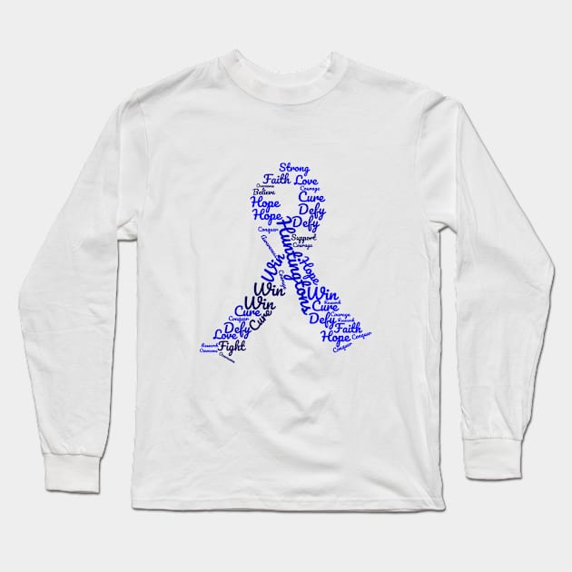 HUNTINGTONS DISEASE RIBBON Long Sleeve T-Shirt by HOPE4HD